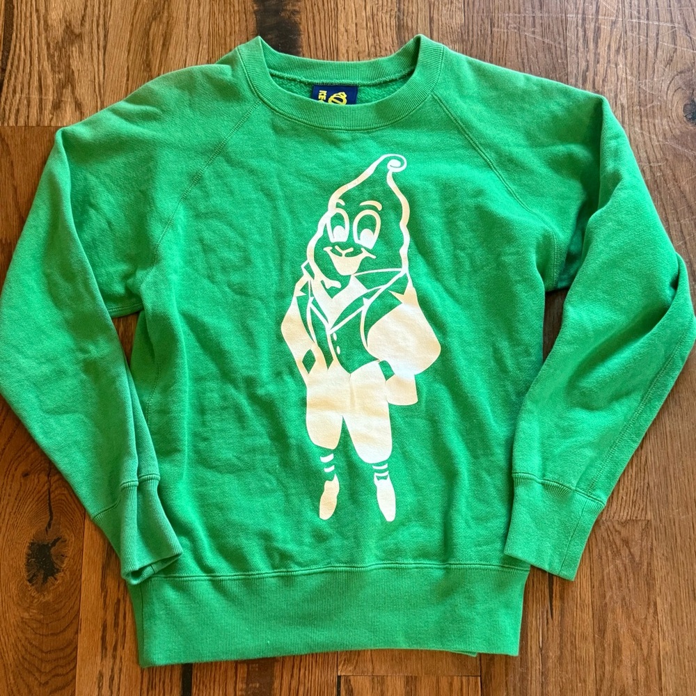 Billionaire Boy’s Club Season 9 Vintage Ice Cream Sweatshirt. Green. XS.